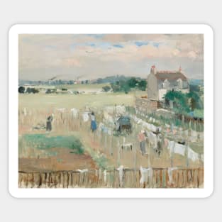 Hanging the Laundry out to Dry by Berthe Morisot Sticker